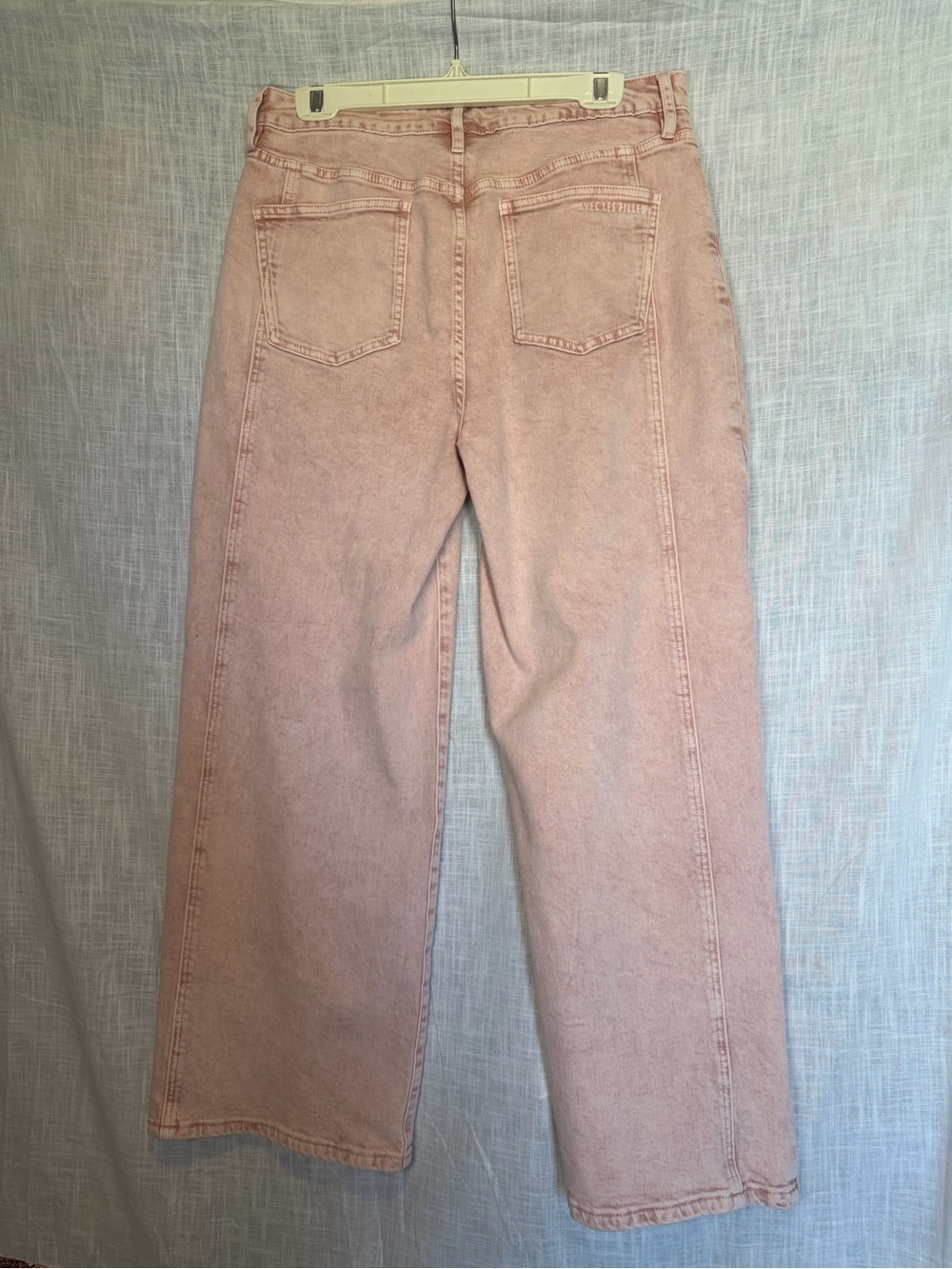 Barbiecore Coquette Avec Les Filles Strawberry Pink Wide-Leg Jeans 30 - Picture 7 of 10